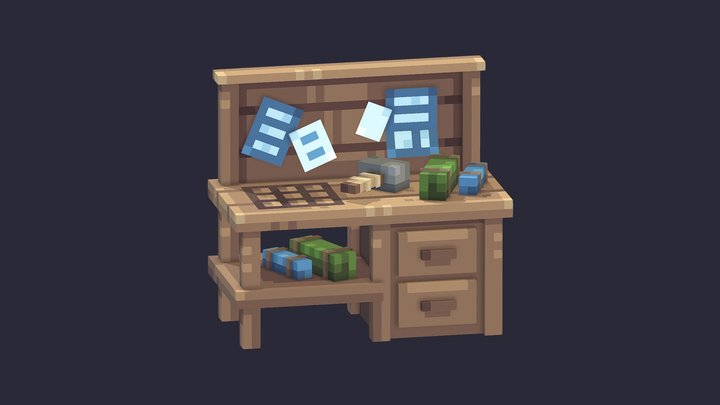 Crafting Table 3D Model