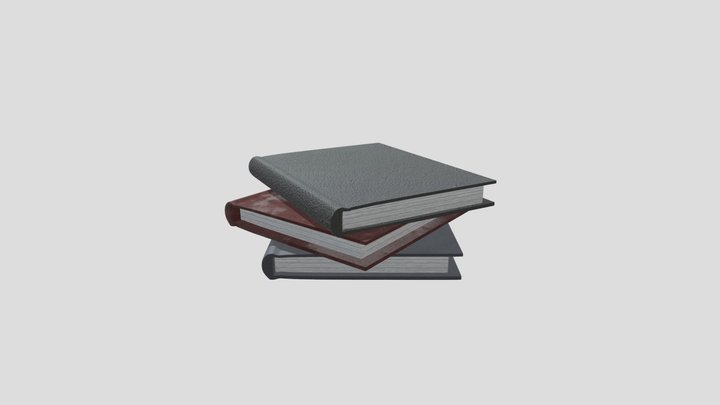 Book Stack 3D Model