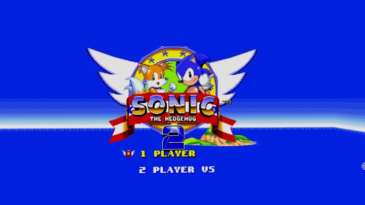 Sonic The Hedgehog 2 Title Screen 3D Model