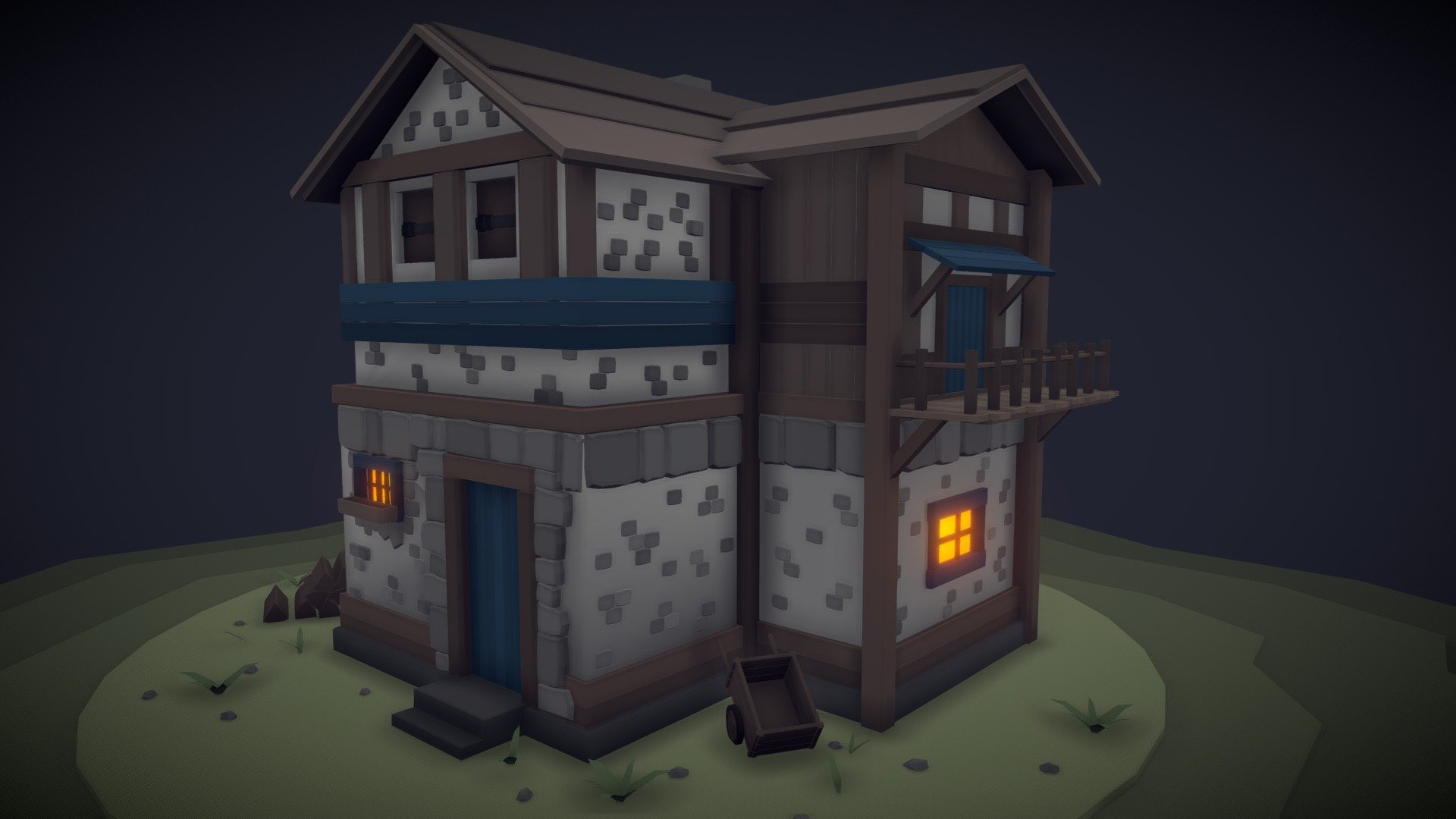 House (low-poly) - Buy Royalty Free 3D model by Lucifer (@luciferluciys ...