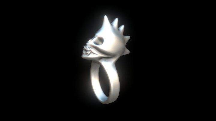Skull Mohawk Ring 3D Model