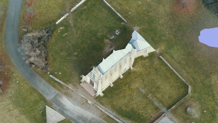 Chapelle du Mont Brouilly dans le Beaujolais 3D Model
