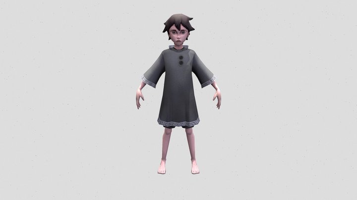 Victorian Child - Low Poly Character Model 3D Model