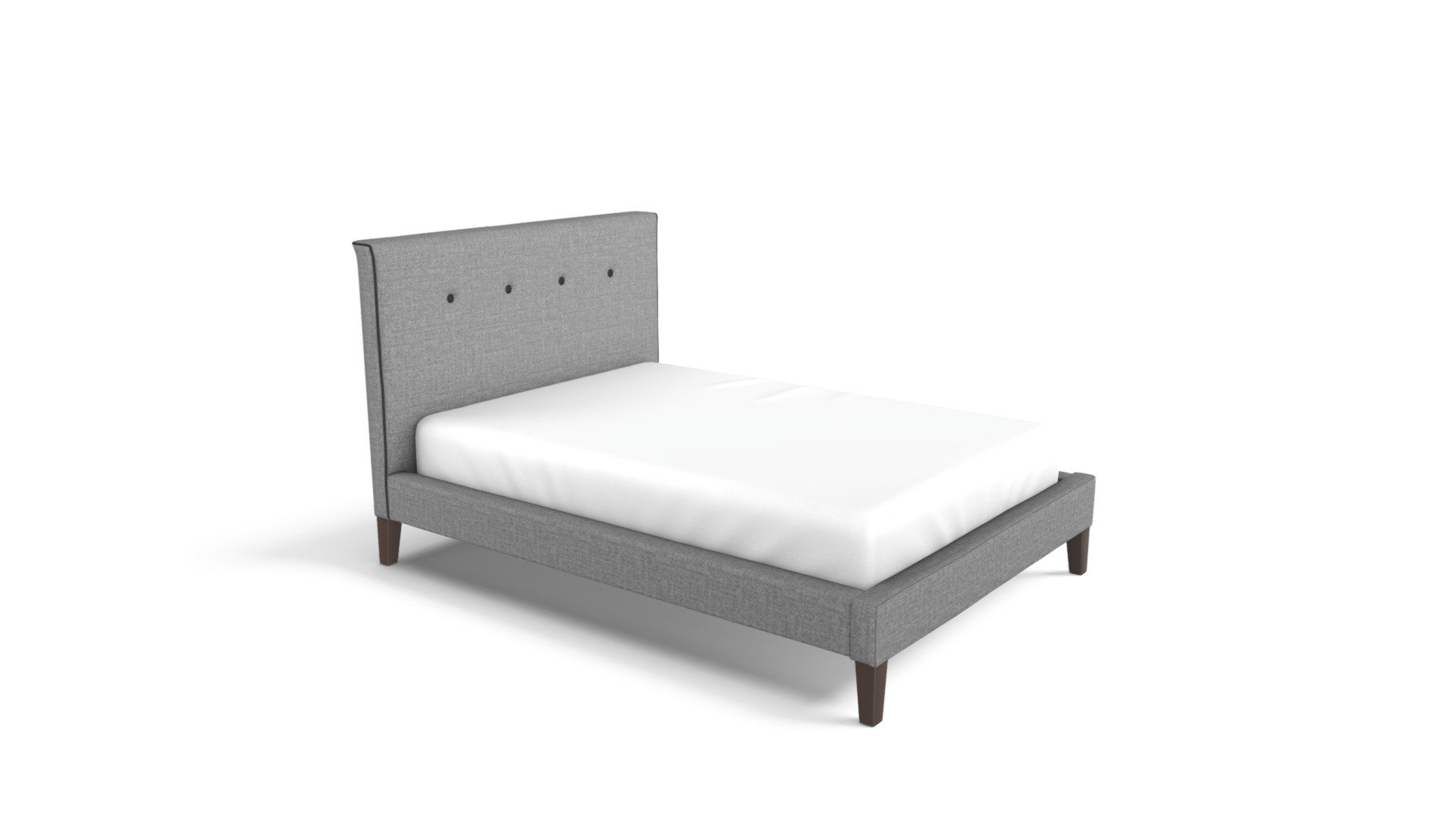 Capri Double Bed, Wolf Grey