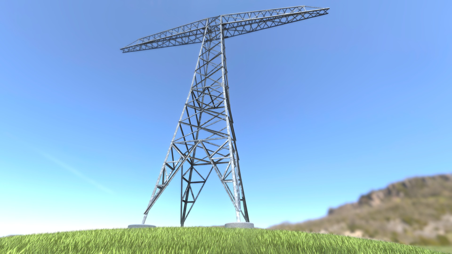 3D model Transmission Tower 18.5  Meters - This is a 3D model of the Transmission Tower 18.5  Meters. The 3D model is about a large metal tower.