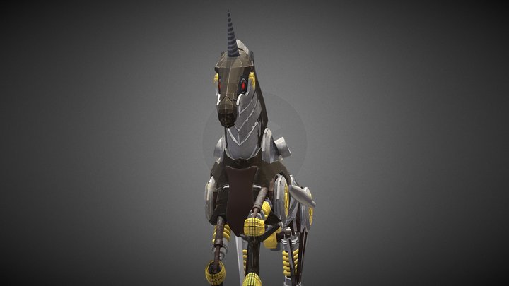 Steampunk Unicorn 3D Model