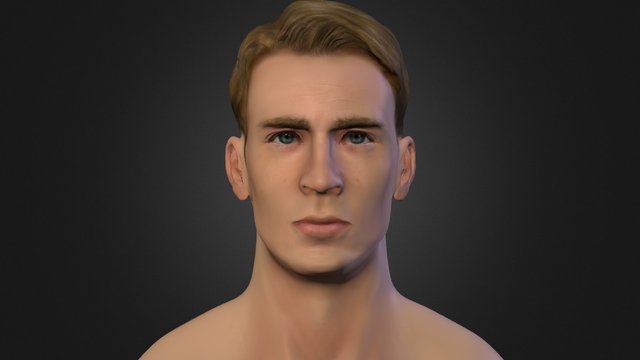 Chris Evans Head Sculpt (Captain America) 3D Model