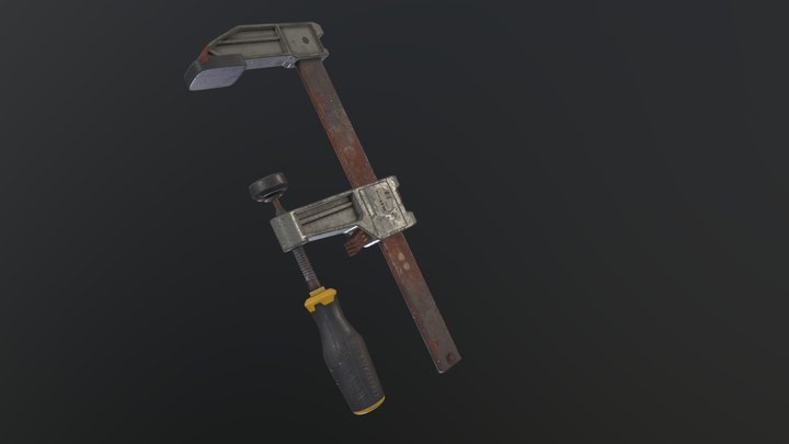 Gameready Woodworking Clamp 3D Model