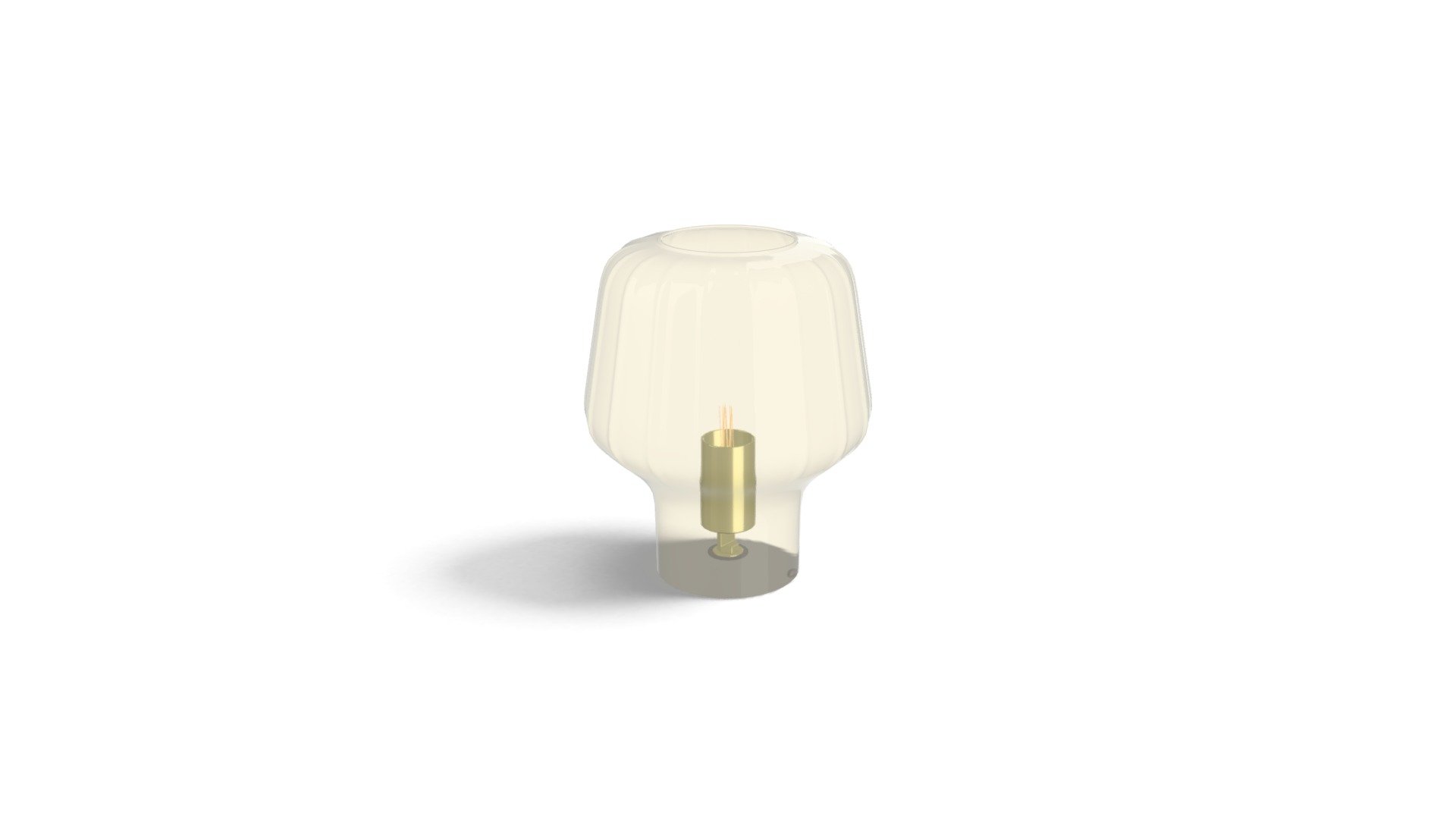 Ewer Table Lamp, Champagne Glass and Brass