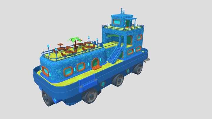 Flying Ship Cafe 3D Model