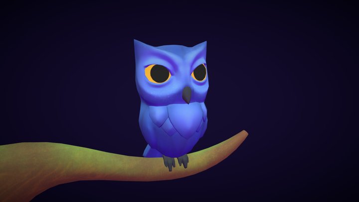 Stylized Owl 3D Model