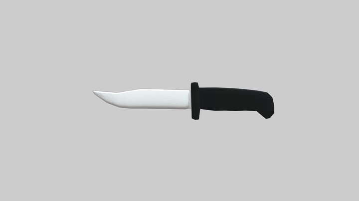 Low Poly Knife 3D Model