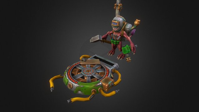 Rat Engineer from Forced Showdown 3D Model