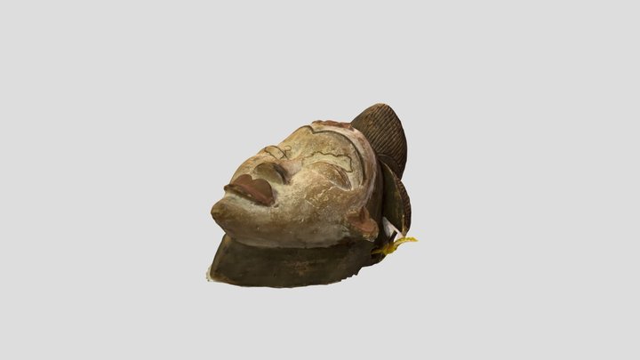 Carved African Mask 3D Model
