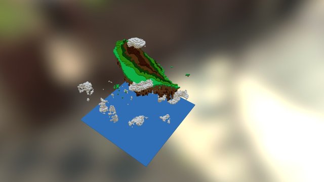 Floating Taiwan 3D Model