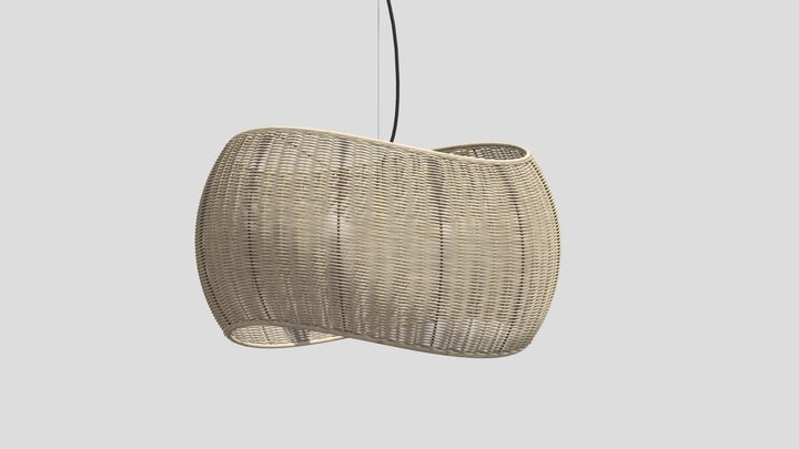 Althea Wicker Pendant Light 3D Model
