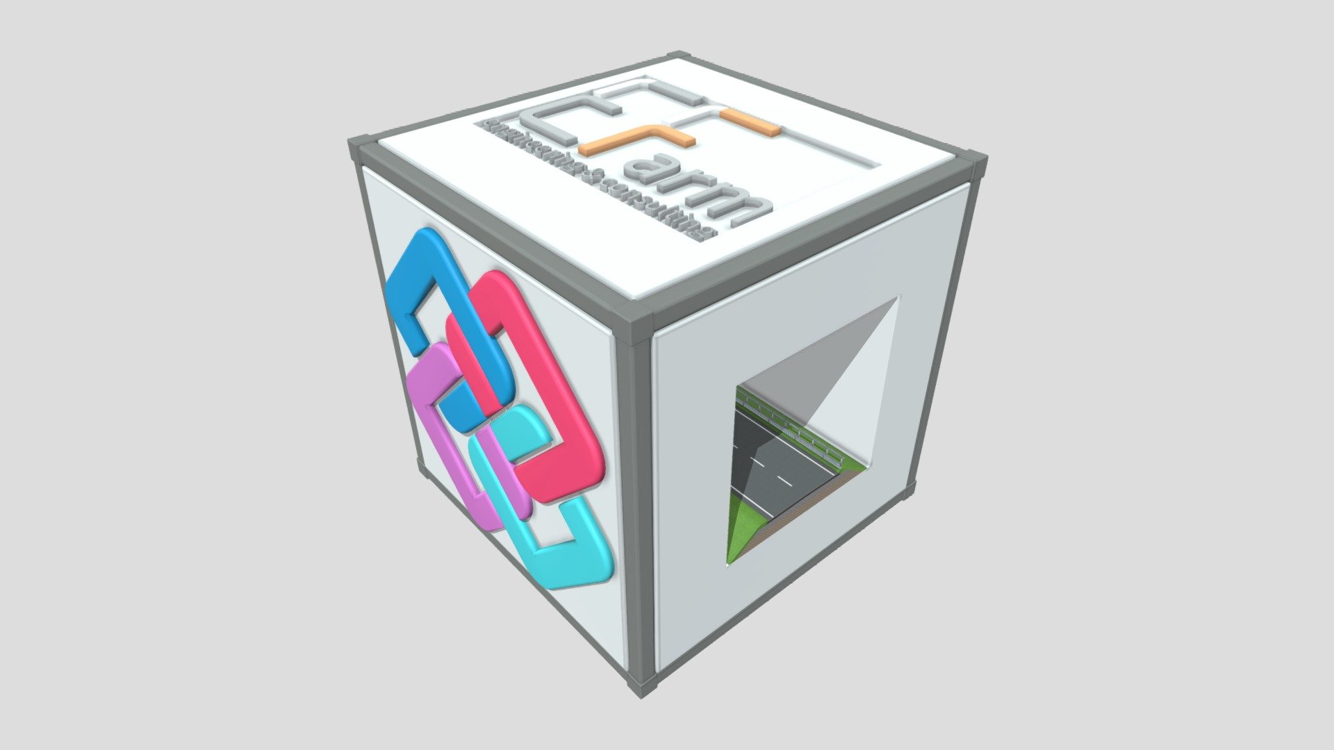 E Farm Engineering Cube — Sketchfab embed 3D viewer
