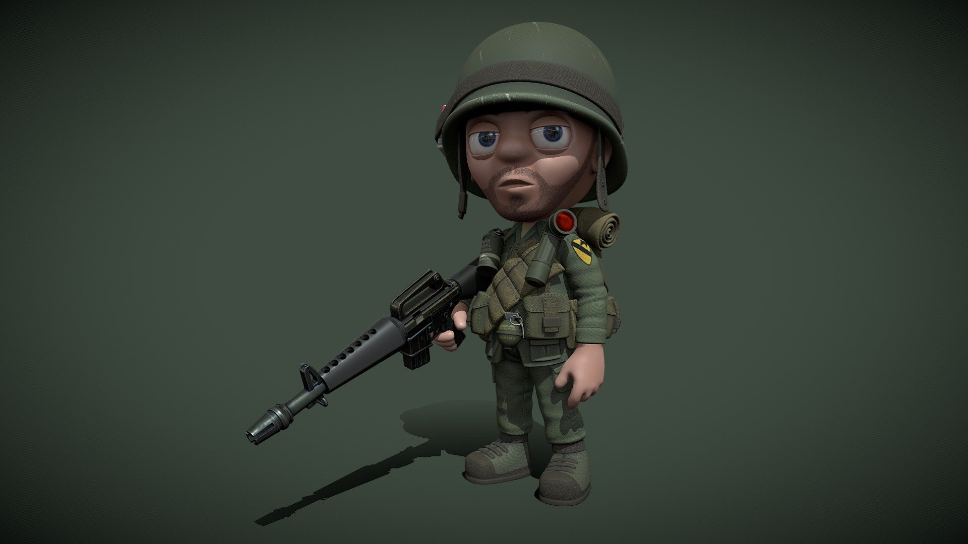Vietnam US Army Soldier 01 toystyle - 3D model by giobiancoFB [ac6d96c ...