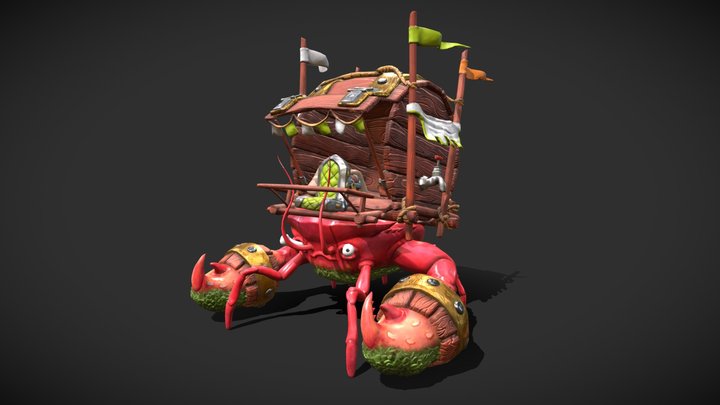 Stylised Crab Mount 3D Model