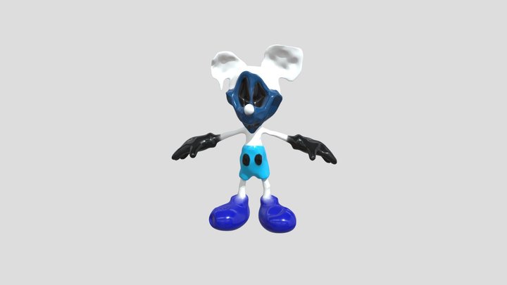 Decaying photo negative mickey 3D Model