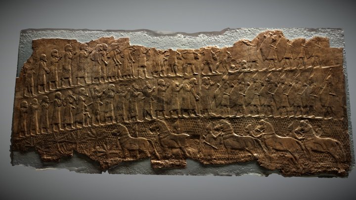 Assyrian Wall Panel 3D Model