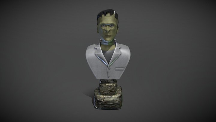 Frankenstein Monster Bust Version 2 3D Model
