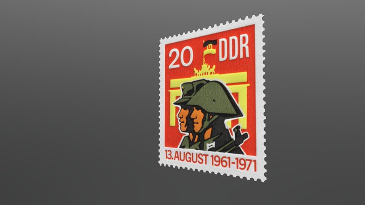 Stamp GDR 3D Model