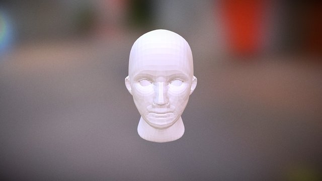 3d Retoplogised head 3D Model