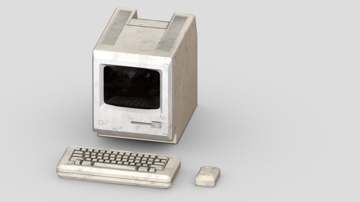 Low poly PC (old) 3D Model