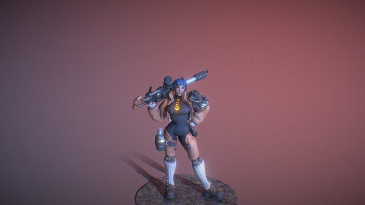 flame lady 3D Model