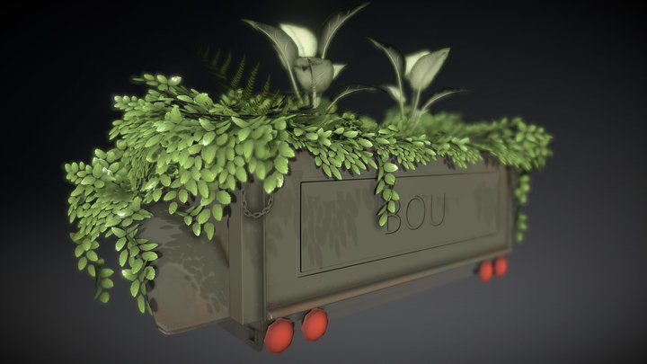 Flower pot -Truck 3D Model