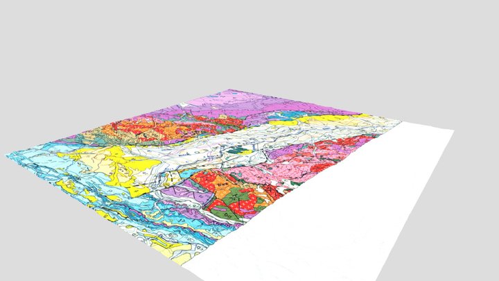 Carte géologique Alsace et environs, 3D – Free 3D Model STL