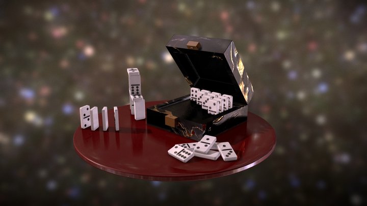 3D Model - Fancy Dominoes 3D Model