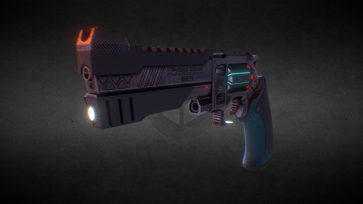 Cyberpunk Revolver - Python Okami 3D Model