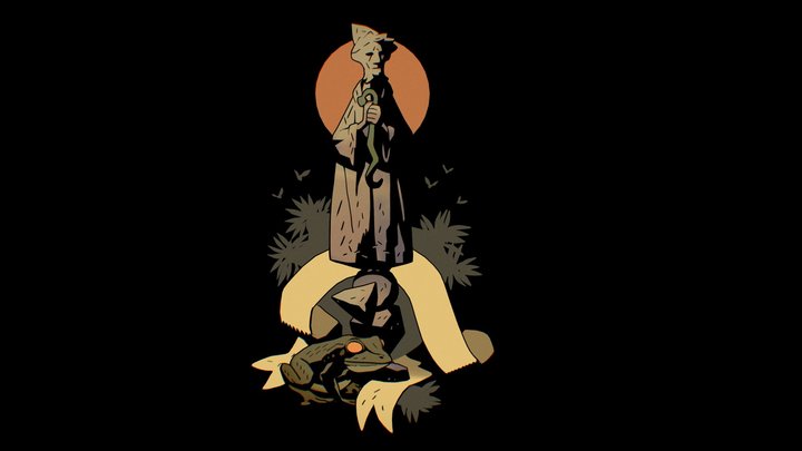 The Magician and the Snake / Artwork by Mignola 3D Model