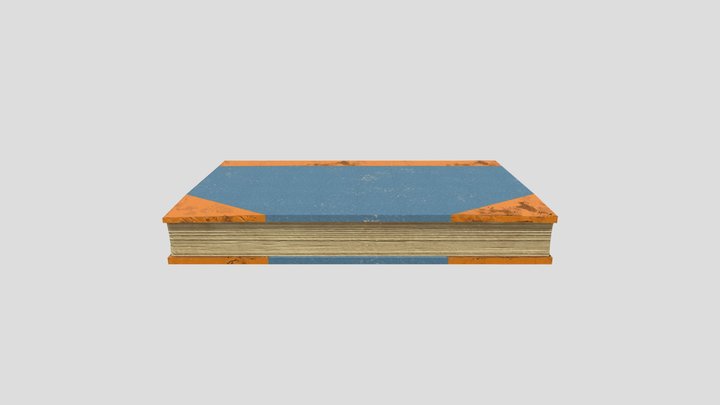 Book Unwrapped and Textured 3D Model