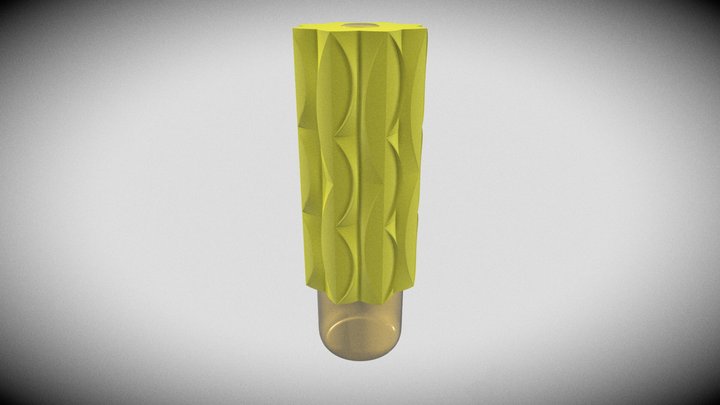 Abstract Leaves Whisky Bottle Sleeve (8 Panels) 3D Model