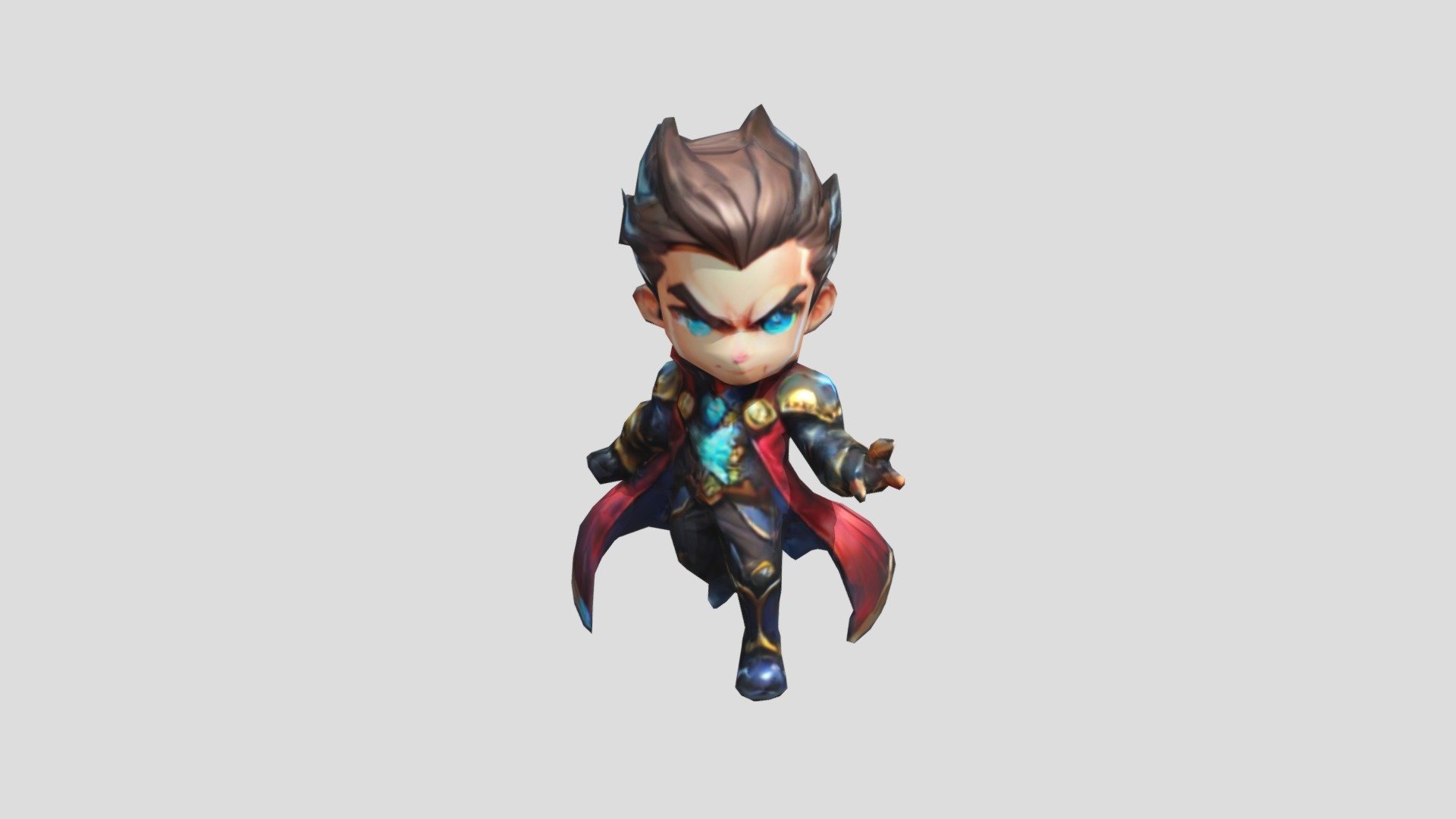 A stylized, heroic image of a young character in - Download Free 3D ...