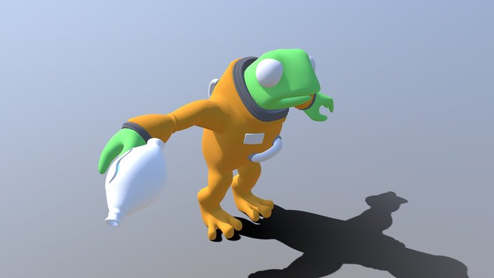 Astronaut Frog 3D Model