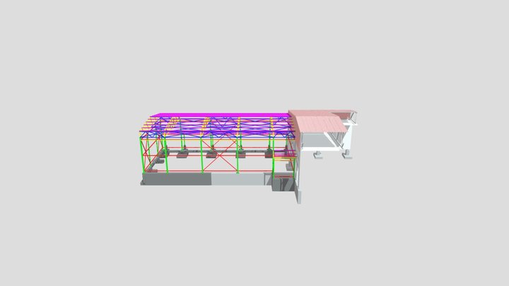 Склад 2 Холодильні камери метал 3D Model