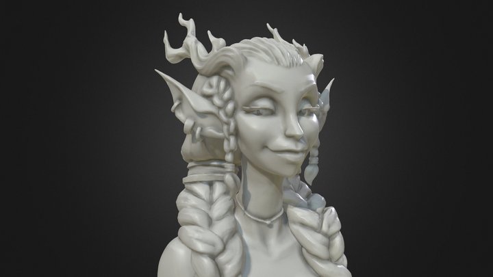 Nymph Bust 3D Model