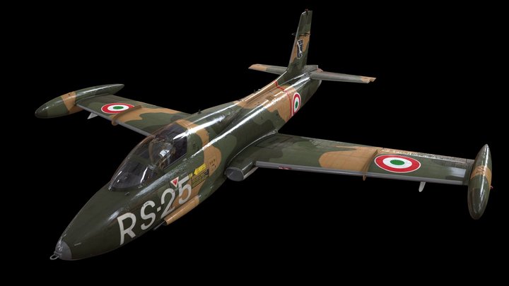 Aermacchi MB-326K / High Detail & Rigged 3D Model