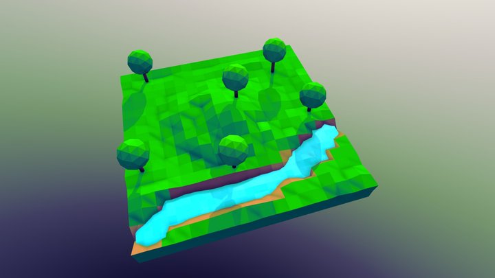 Tree island 3D Model