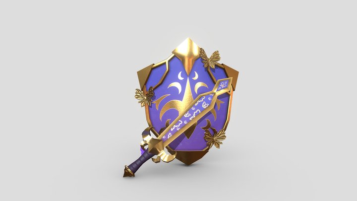 Butterfly Sword and Shield 3D Model