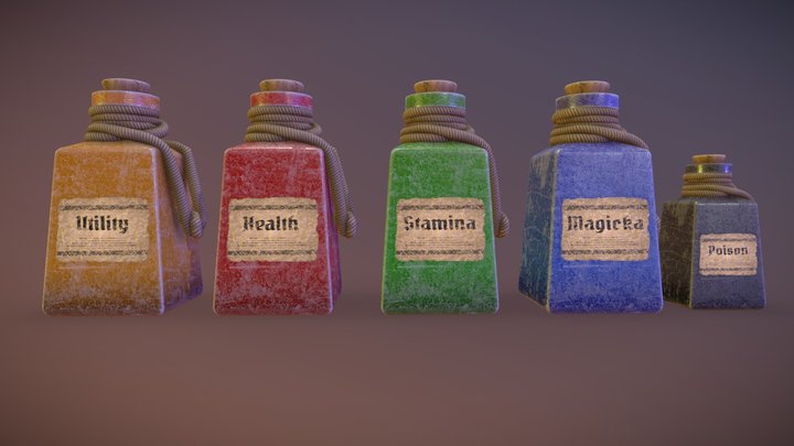 Custom Potions 3D Model
