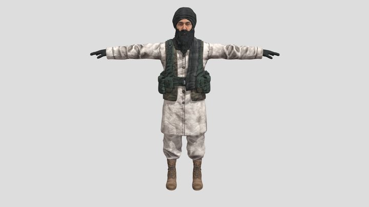 Taliban afghani 3D Model