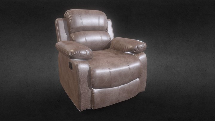 Leather recliner 3D Model
