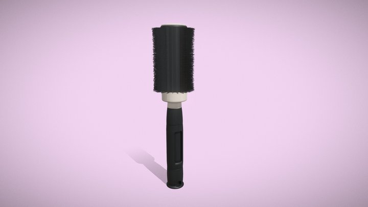 Salon Round Hair Brush 3D Model