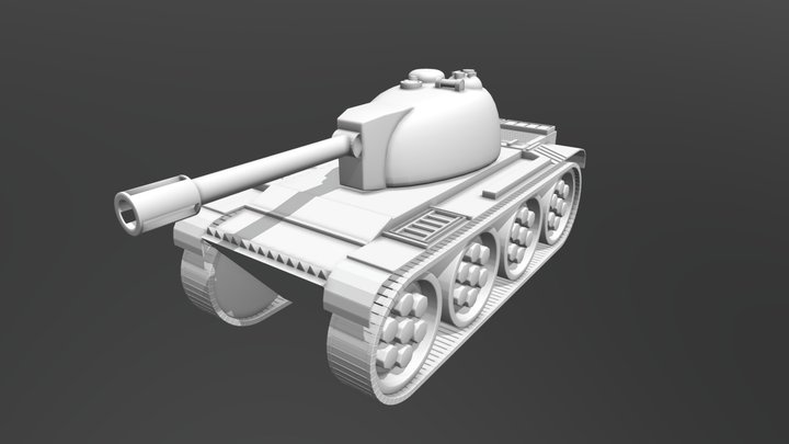 TOY TANK HIGHPOLY 001 3D Model