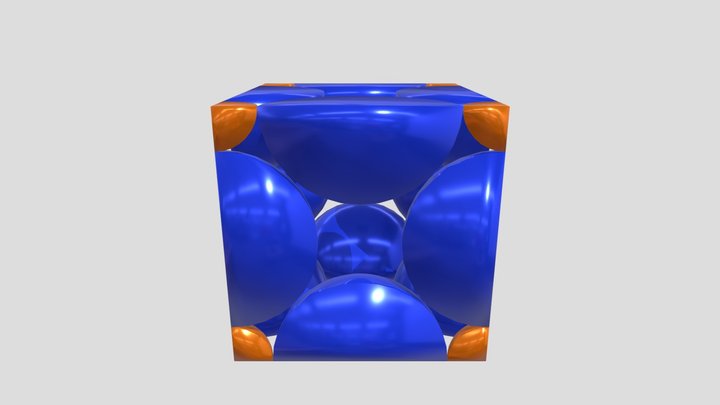 Unit Lattice(WO3, Tungsten(VI) oxide) 3D Model
